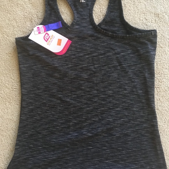 RoadRunner Sports Workout Tank--Heathered Blk--L - Picture 2 of 2